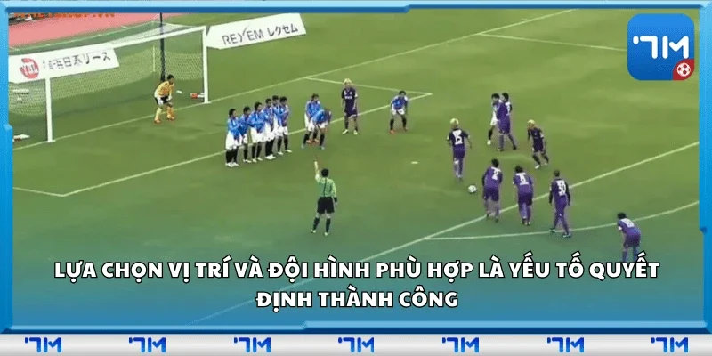 Lựa chọn vị trí và đội hình phù hợp là yếu tố quyết định thành công